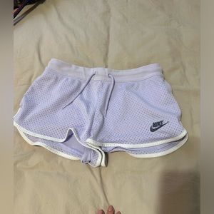 Lavender Nike mesh shorts